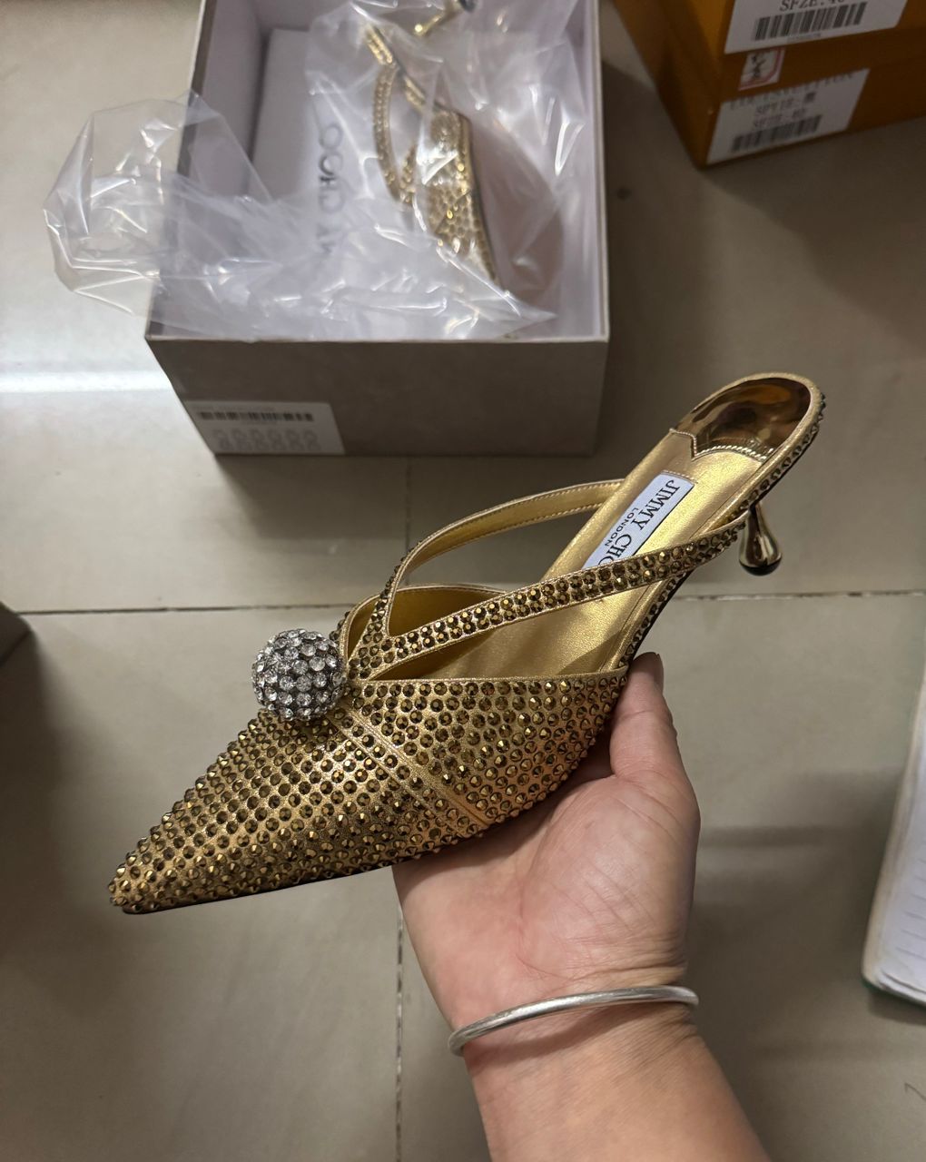 Jimmy cho gold sandals. Classy